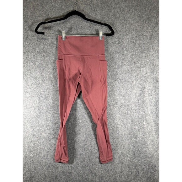 Athleta Leggings Women XXS Pink Salutation‎ Stash Pocket II Capri Activewear - Picture 1 of 8